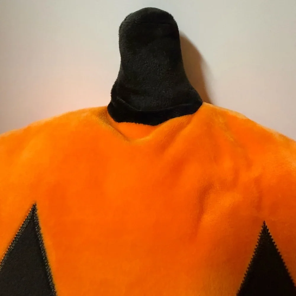 Halloween Jack O Lantern Pumpkin Pillow Plush Orange Stuffed Animal Decor Toy